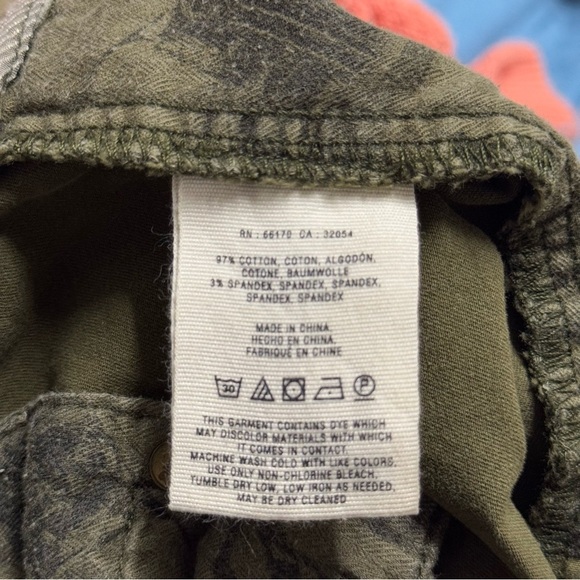 Anthropologie Pilcro Olive Green Zipper Ankle Skinny Moto Pants 8 - Picture 6 of 6